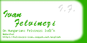 ivan felvinczi business card